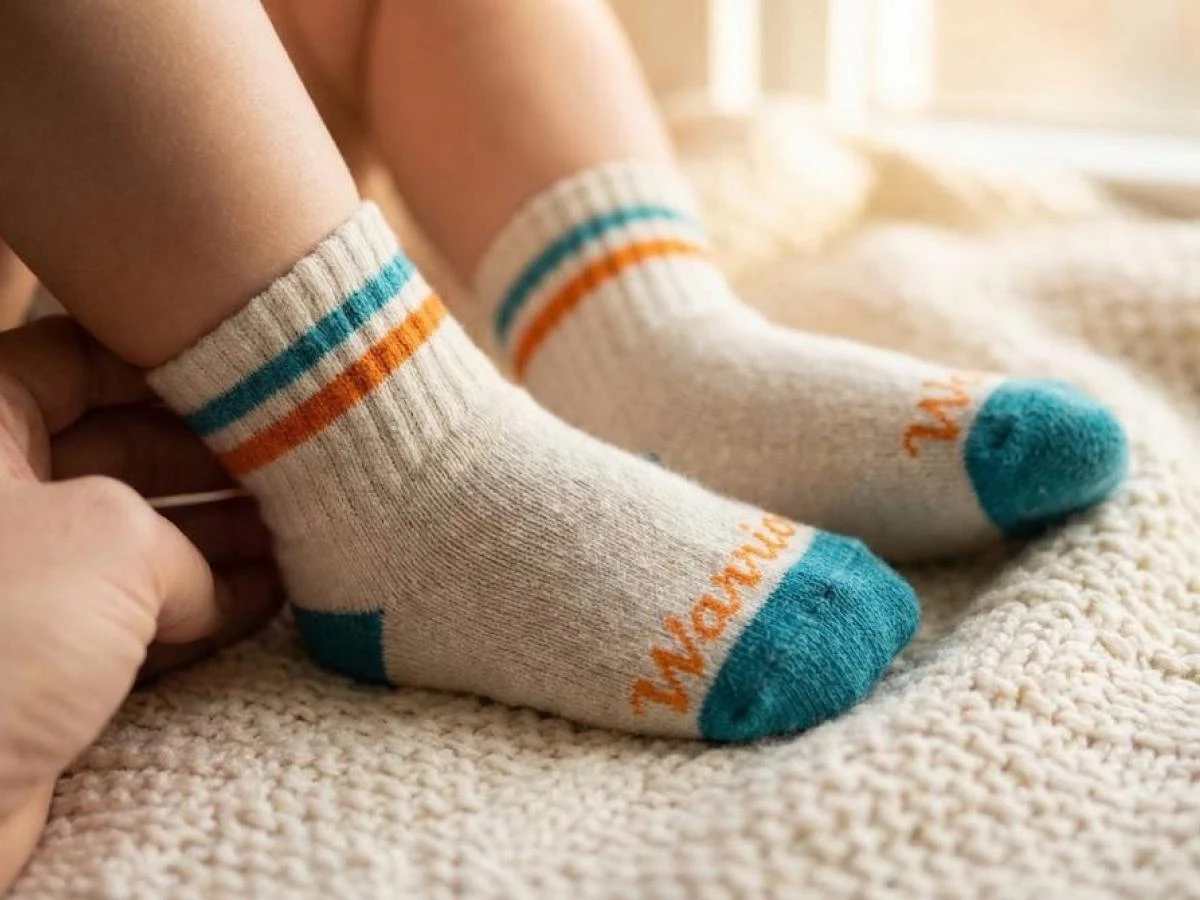 Kids' alpaca socks — sized small, non-slip